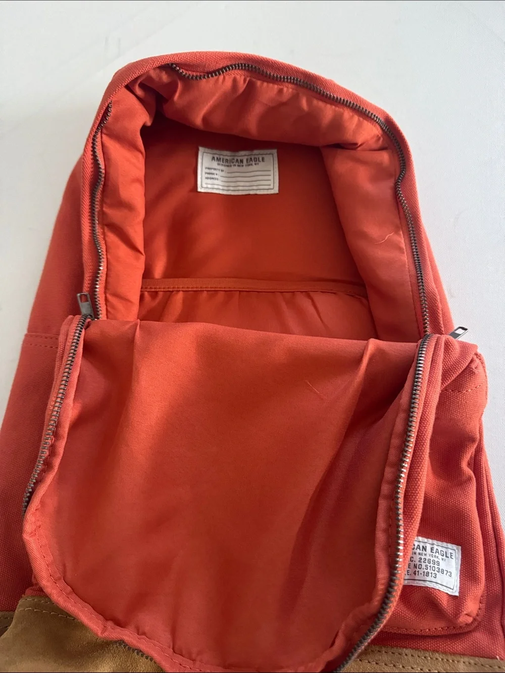Orange Canvas Backpack American Eagle